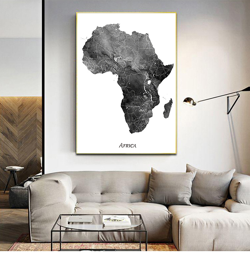 Star Map Poster - Affiches et imprimés de carte d'afrique,