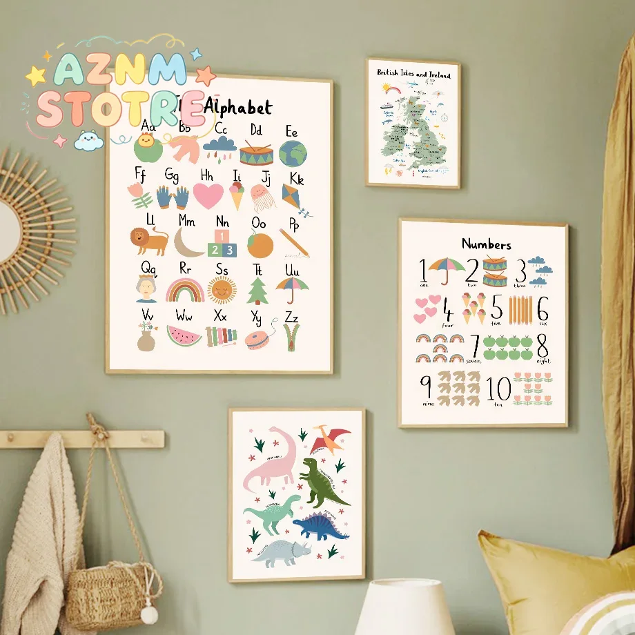Star Map Poster - Tableau mural sur toile représentant le