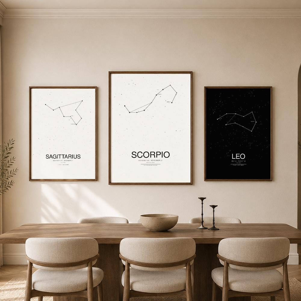 Affiche graphique minimaliste  - Star Map Poster avis et prix